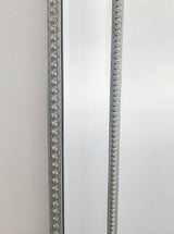 Silver Beaded Framed Mirror - X Large 190cm x 100cm - 45-Degree Angle