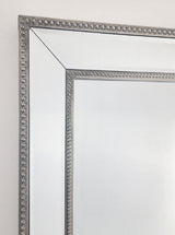 Silver Beaded Framed Mirror - X Large 190cm x 100cm - Rear View