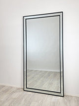 Black Beaded Framed Mirror - X Large 190cm x 100cm - Front View