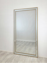 Gold Beaded Framed Mirror - X Large 190cm x 100cm - Side View