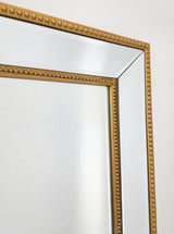 Gold Beaded Framed Mirror - X Large 190cm x 100cm - 45-Degree Angle