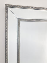 Medium Silver Beaded Framed Mirror - 70cm x 170cm - Rear View