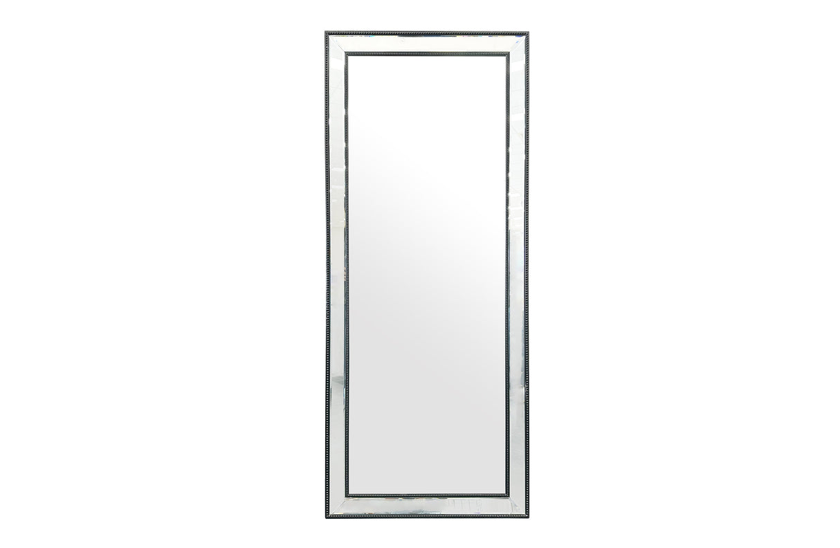 Medium Black Beaded Framed Mirror - 70cm x 170cm