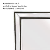 Medium Black Beaded Framed Mirror - 70cm x 170cm - Top-Down View