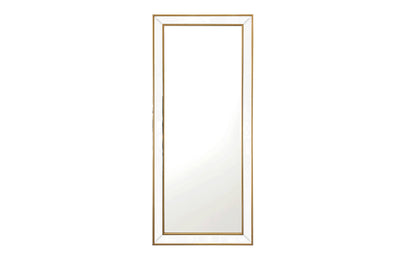 Medium Gold Beaded Framed Mirror - 70cm x 170cm