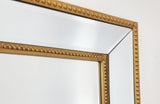 Medium Gold Beaded Framed Mirror - 70cm x 170cm - Top-Down View