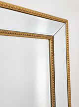 Medium Gold Beaded Framed Mirror - 70cm x 170cm - 45-Degree Angle