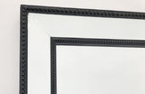 Black Beaded Framed Mirror - Rectangle 80cm x 110cm - Top-Down View