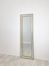 Gold Beaded Framed Mirror - Free Standing 50cm x 170cm - Side View