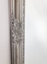 French Provincial Ornate Mirror - ANTIQUE SILVER- X Large 100cm x 190cm - 45-Degree Angle