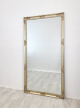French Provincial Ornate Mirror - ANTIQUE CHAMPAGNE - X Large 100cm x 190cm - Side View