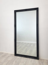 French Provincial Ornate Mirror - BLACK - X Large 100cm x 190cm - Side View