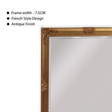 French Provincial Ornate Mirror - COUNTRY GOLD - X Large 100cm x 190cm - Top-Down View