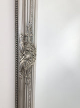 French Provincial Ornate Mirror - Antique Silver - Medium 70cm x 170cm - 45-Degree Angle