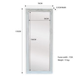 French Provincial Ornate Mirror - White - Medium 70cm x 170cm