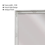 French Provincial Ornate Mirror - White - Medium 70cm x 170cm, image 2