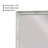 French Provincial Ornate Mirror - White - Medium 70cm x 170cm - 45-Degree Angle