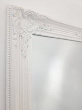 French Provincial Ornate Mirror - White - Medium 70cm x 170cm - Rear View