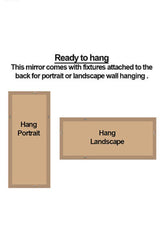 French Provincial Ornate Mirror - White - Medium 70cm x 170cm - Low Angle