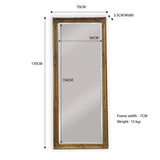 French Provincial Ornate Mirror - Country Gold - Medium 70cm x 170cm - Front View