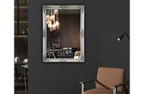 French Provincial Ornate Mirror - Antique Silver - Small 80cm x 110cm