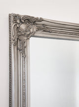 French Provincial Ornate Mirror - Antique Silver - Small 80cm x 110cm - Top-Down View