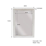 French Provincial Ornate Mirror - White - Small 80cm x 110cm