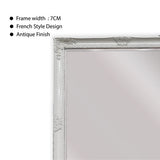 French Provincial Ornate Mirror - White - Small 80cm x 110cm - Side View