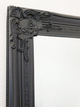 French Provincial Ornate Mirror - Black - Small  80cm x 110cm - Rear View