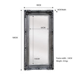 LUX French Provincial Ornate Mirror - Antique Silver - Front View