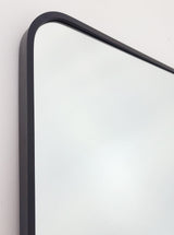 Black Metal Rectangle Mirror - X-Large 100cm x 200cm - Top-Down View