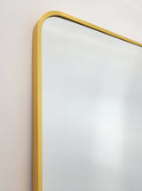Gold Metal Rectangle Mirror - X-Large 100cm x 200cm - 45-Degree Angle
