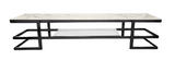 Alexa Black TV Unit - Clear Glass