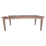 Fairmont 9pc Set 210cm Dining Table Chair PU Leather Seat Slat Back Oak Wood - Front View