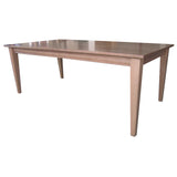 Fairmont 9pc Set 210cm Dining Table Chair PU Leather Seat Slat Back Oak Wood - Side View