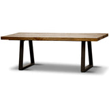 Begonia Coffee Table 130cm Live Edge Solid Mango Wood Unique Furniture - Natural - Top-Down View