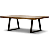 Begonia Coffee Table 130cm Live Edge Solid Mango Wood Unique Furniture - Natural - 45-Degree Angle