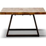 Begonia Coffee Table 130cm Live Edge Solid Mango Wood Unique Furniture - Natural - Rear View