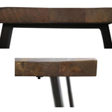 Begonia Coffee Table 130cm Live Edge Solid Mango Wood Unique Furniture - Natural - Low Angle