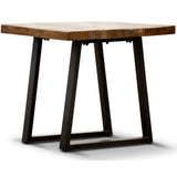 Begonia Side Sofa End Table 60cm Live Edge Mango Wood Unique Furniture - Natural - Side View
