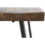 Begonia Side Sofa End Table 60cm Live Edge Mango Wood Unique Furniture - Natural - Close-Up Angle