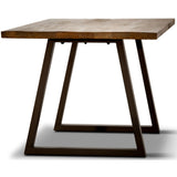 Begonia 3pc Dining Set 180cm Live Edge Table 2pc 150cm Seat Bench Mango Wood - Top-Down View