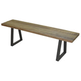 Begonia 3pc Dining Set 180cm Live Edge Table 2pc 150cm Seat Bench Mango Wood - Close-Up Angle