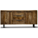 Begonia Buffet Sideboard Table 170cm 2 Door 3 Drawer Mango Wood Unique Furniture - Front View