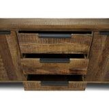 Begonia Buffet Sideboard Table 170cm 2 Door 3 Drawer Mango Wood Unique Furniture - 45-Degree Angle