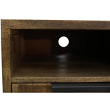 Begonia ETU Entertainment TV Unit 150cm 3 Drawer Mango Wood Unique Furniture - Close-Up Angle
