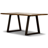 Begonia Dining Table 220cm Live Edge Solid Mango Wood Unique Furniture - Natural - 45-Degree Angle