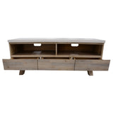 Stony 150cm ETU Entertainment TV Unit with Concrete Top - White - Front View