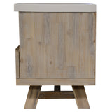 Stony 150cm ETU Entertainment TV Unit with Concrete Top - White - Top-Down View