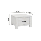 Foxglove Lamp Table 60cm Coffee Side Laptop Desk Bedside Sofa End - White - Close-Up Angle